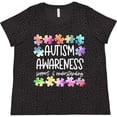 thumbnail image 3 of Inktastic Autism Awareness Support and Understanding Puzzle Pieces Women's Plus Size T-Shirt, 3 of 5