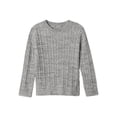 thumbnail image 1 of Suéter GAP para bebés varones con tejido trenzado, cuello redondo, gris, 2 años, 1 of 2