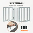 thumbnail image 5 of KFFKFF 24x60 inch Free Standing Dog Gate Freestanding Pet Gate Foldable White, 5 of 9