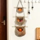thumbnail image 1 of Cesta Colgante para Frutas de 3 Niveles, de Yute Tejido a Mano, Organizador de Pared | Cajas de Almacenamiento para Puerta de Gran Capacidad | Material de Algodón Ecológico | Decoración para Cocina,, 1 of 6
