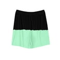 thumbnail image 4 of AJTQTH Girls Boys Kids Colorblocked Shorts Elastic Waist Short Pants Trunks with Pockets Summer Casual Comfy Clothes for Multi-Occasions Green 7 Years, 4 of 4