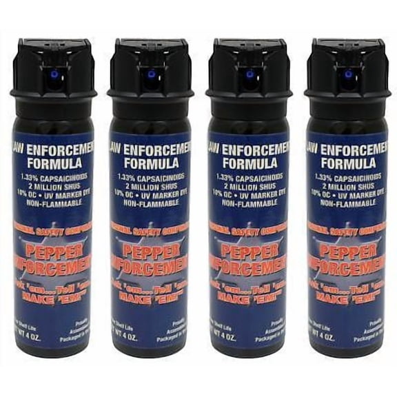 Pepper Enforcement (Pack of 4) 4 oz. Splatter Stream 10% Pepper Spray