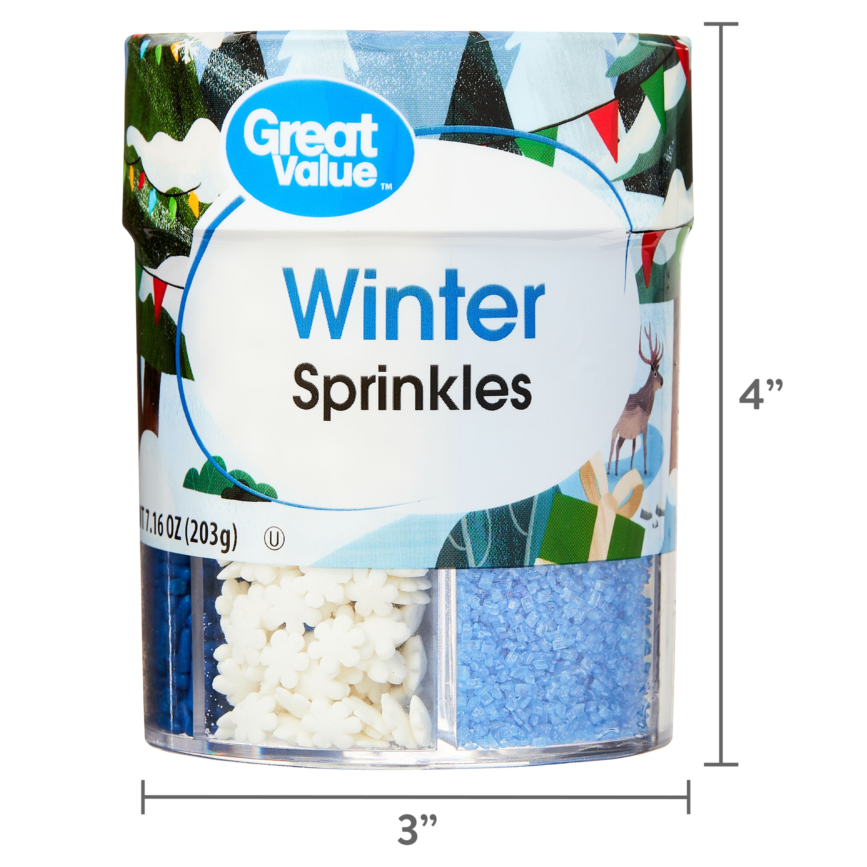 Great Value 6-Cell Winter Sprinkle Assortment, 7.16 oz