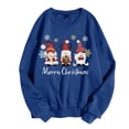 thumbnail image 3 of Chandail en Molleton Femme Tendance Chandail Imprimé Flocon de Neige de Noël à Capuche Manches Longues Mode Automne, 3 of 3
