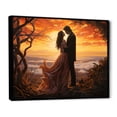 thumbnail image 2 of Designart "love Couple Landscape Luminous Embrace V" Romantic Landscape Floater Framed Wall Decor, 2 of 7