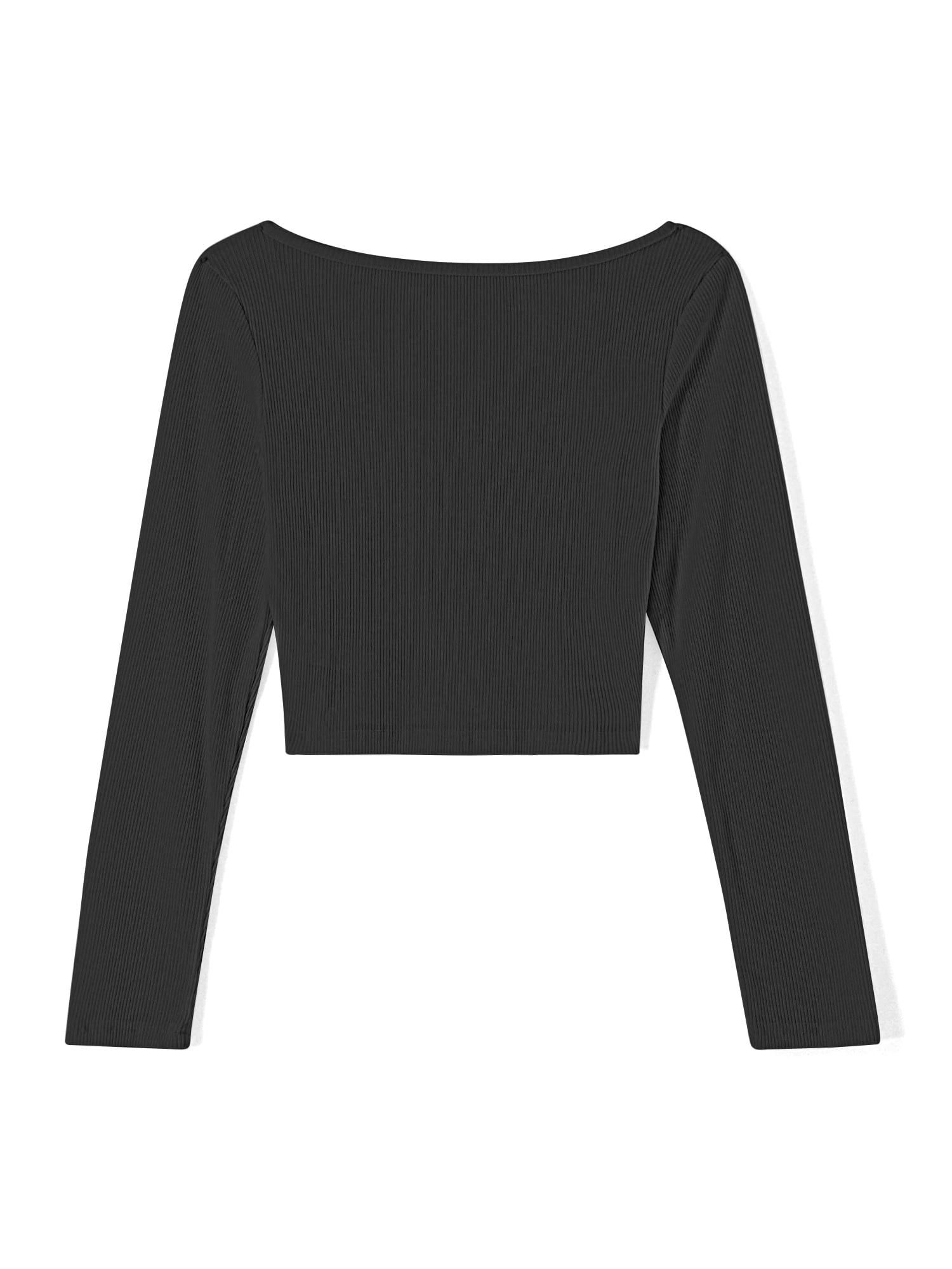 forever 21 black long sleeve crop top