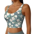 thumbnail image 2 of Daiia Flower Printed Women's Sports Bra, Breathable Activewear Bra with U-Back Design and Removable Pads, Comfortable and Supportive for Yoga, Workout-X-Large, 2 of 8