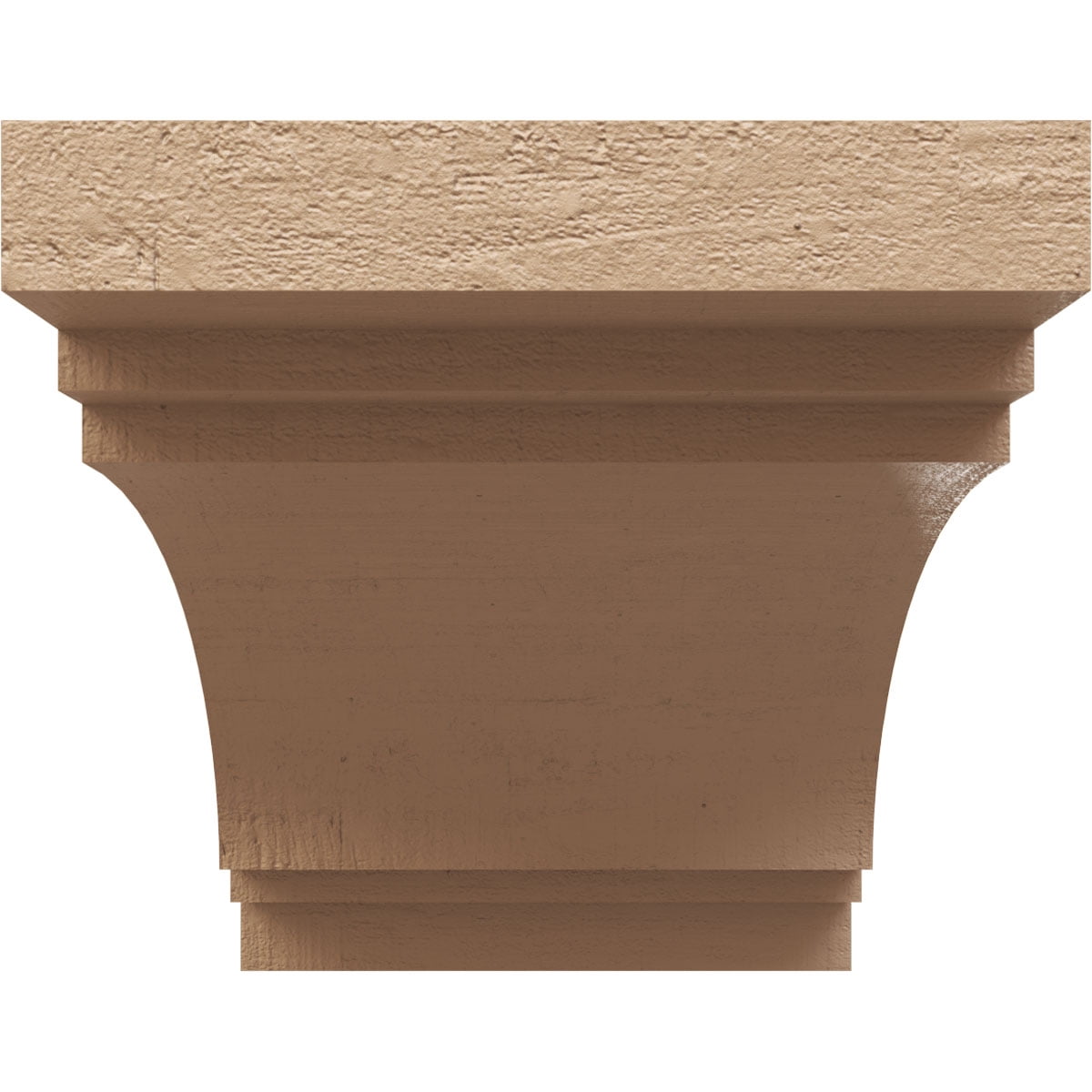 12"W x 24"D x 12"H Wide Pescadero Rough Cedar Woodgrain TimberThane Corbel, Primed Tan