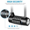 thumbnail image 2 of 5 Digit Combination Padlock, 4.65 Inch Long Shackle Resettable Padlock, Lengthened Gym Lock Waterproof For School, Employee, Gym & Sports Locker, Gate, 2 of 5