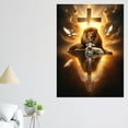 thumbnail image 2 of Lotusprinthandmade Jesus Lion and Lamb Jesus 12" x 18" Poster, 2 of 5