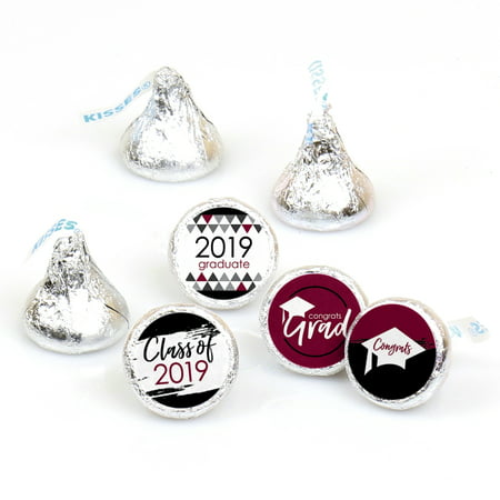 Maroon Grad - Best is Yet to Come - Burgundy 2019 Graduation Party Round Candy Sticker Favors - Fit Hershey's (Best Candy Of 2019)
