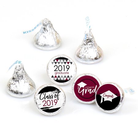 Maroon Grad - Best is Yet to Come - Burgundy 2019 Graduation Party Round Candy Sticker Favors - Fit Hershey's (Best Candy E Juice 2019)