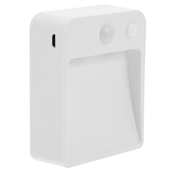 Square Shaped Motion-sensing Cordless Battery Powered LED Night Light Lamp Wall Light for Entrance Hallway Basement Garage Bathroom Cabinet Closet (White Light)