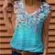 thumbnail image 5 of Tops de mujer con cuello en V estampado sin mangas chaleco blusa Tops Pompotops  lopia995713, 5 of 5