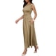 thumbnail image 4 of Vestidos Midi INSPIRE CHIC para mujeres, de cintura alta, sin mangas, con bolsillos, vestido casual de trabajo XL color caqui, 4 of 6