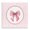 Pink Gingham Bow Medallion, variant on Stupell Industries Shabby Chic Queen Swan with Florals Canvas Art, 17 x 17, by Christine Simpson Art