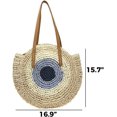 thumbnail image 6 of LinYooLi Straw Beach Bag with Zipper Large Woven Summer Boho Tote Handbag Rattan Wicker Purse for Shopping Summer Vacation, 6 of 6