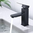 thumbnail image 1 of Lead Free Bathroom Faucet, Matte Black Stainless Steel Single Handle with Easy Installation and cUPC Certification for Your Vanity Upgrade, 1 of 5