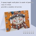 thumbnail image 4 of Dailycode Light Switch Plate Covers 2 Gang Wall Plate Plastics Outlet Covers for Kitchen Home Office Decor Snowman with Sparkling Gemstones, 4 of 8
