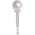 thumbnail image 3 of Solitaire Freshwater Cultured Pearl and Diamond Ring 0.16ctw (8mm), 3 of 3