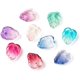 thumbnail image 2 of 10 colgantes de hojas de cristal transparente bicolor para la creación de joyas., 2 of 4