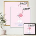 thumbnail image 4 of Standing On One Toes Pink Flamingo 16 in x 16 in Framed Painting Canvas Art Print, by Designart, 4 of 5