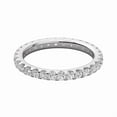 thumbnail image 4 of solitaire jewels 2CT Full Eternity Round Moissanite Wedding Band For Women, 14K White Gold Plating Over Silver, D Color VVS Clarity, 4 of 6