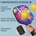 thumbnail image 2 of Pickleball Paddles Set Of 2, Fiberglass Surface, Vintage Floral Print, 4 Balls & Bag, 2 of 5