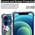 thumbnail image 5 of FYBTO Compatible with Phone Case iPhone 12-6.1 Inch iPhone 12 Pro Case Ultra Thin Durable Four Corner Shockproof Protection Stylish Flowers Moon Plant Pattern for iPhone Clear Cases Cover Women, 5 of 5