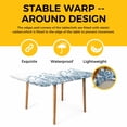 thumbnail image 4 of Blue Spring Floral Table Cloths for 3 Foot Rectangle Tables, Watercolor Elegant Pastoral Flowers Patio Waterproof Elastic Fitted Tablecloths, Washable Rectangular Table Cover for Camping, 4 of 8