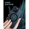 thumbnail image 5 of Magnetic Case For Iphone 13 Pro Max Case [Mil-Grade Drop Tested & Compatible With Magsafe] Translucent Matte Back With Aluminum Alloy Keys, Anti-Fingerprint Anti-Scratch 6.7 Inch, Black, 5 of 7