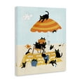 thumbnail image 4 of Stupell Industries Black Cat Beach Day Animals Painting Wrapped Canvas Art Print Wall Art, 24 x 30, 4 of 8