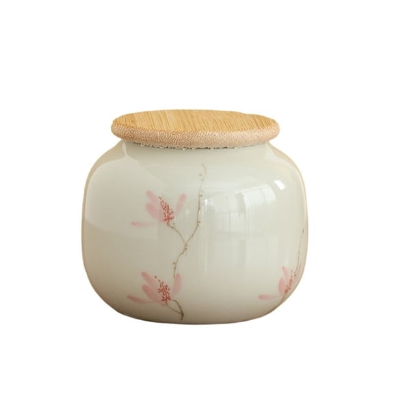 Creative Hand-painted Tea Canister Home Ceramic Sealed Storage Jar For Tea, Candy, Spices