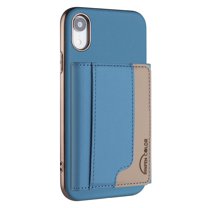 Allytechgroup Case for Apple iPhone XR, 2-in-1 Detachable Wallet Shell Magnetic RFID Blocking Case [Compatible with MagSafe] Stand PU Leather TPU Cover with Credit Card Slots/Cash Pockets, Lightblue