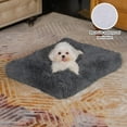 thumbnail image 2 of Waterproof Dog Crate Bed,Plush Dog Bed with Removable Washable Cover,Faux Fur Dog Crate Pad for Extra Large Dogs,Fluffy Washable Dog Kennel Bed 41"x27",Dark Grey, 2 of 14