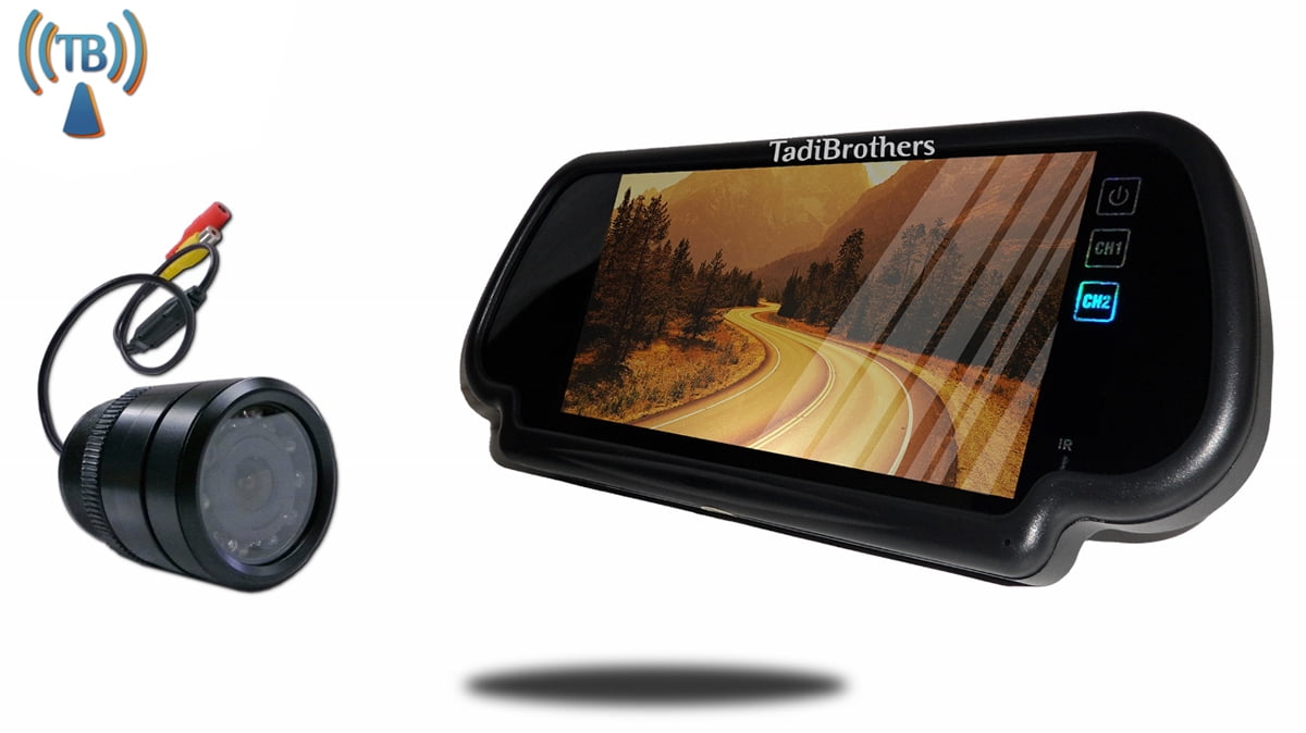 Tadibrothers 7 Inch Visor Monitor and a Wireless 150 Degree Bumper Backup Camera (RV or Car