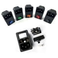 thumbnail image 4 of Connector Fuse Power Socket 250V 10A Connector Fuse Holder Fuse Switch Male Metal Powercord Socket Switch Fuse Holder Male, 4 of 8