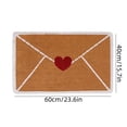 thumbnail image 1 of Uklsqma Tapis d'Entrée Extérieur en Forme de Cœur / Tapis Rouge à Endos Non Caoutchouc / Tapis de Sol en Fibre de Lin Durable / Endos Antidérapant / Déco Intérieure Extérieure pour Porte d'Entrée / Cadeau de la Saint-Valentin, Mariage, Fête, 1 of 1