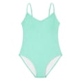 thumbnail image 4 of Shadoumai Girls Swimsuit One Piece Cutout Modest Ruched Tankini Set Quick Drying Contrast Color Beach Skirt Cute Ruched Bathing Suit Adjustable Straps Modest Swimwear, 4 of 4