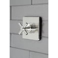 thumbnail image 2 of Kingston Brass KS3048EX Elinvar Single-Handle Three-Way Diverter Valve with Square Trim Kit in Brushed Nickel, 2 of 7