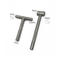 thumbnail image 3 of Herramienta T llave ajuste de punterias de motocicleta Vento, Yamaha, Honda, Italika, Bajaj mas set de galgas curvas milimetricas 0.005-0.020, 3 of 5