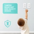 thumbnail image 4 of UCOMEN Decorator Receptacle, Tamper-Resistant Duplex Outlet, Standard Electrical Wall Outlet, 20A, 125 V, White, 10 Pack, 4 of 6