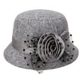 thumbnail image 1 of Femmes Chapeau Rouge Femmes Polka Dot Mesh Fleur Bowler Chapeau Seau Extérieur Pare-Soleil Bassin Casquette, 1 of 5