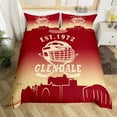 thumbnail image 2 of Erosebridal Football Glendale Bedding Sets Twin Size, Soccer Sport Comforter Cover Twin, Wheat Red Reversible Bedding Twin Size, Lightweight Bedroom Decorative, 2 Pieces（No Comforter）, 2 of 7