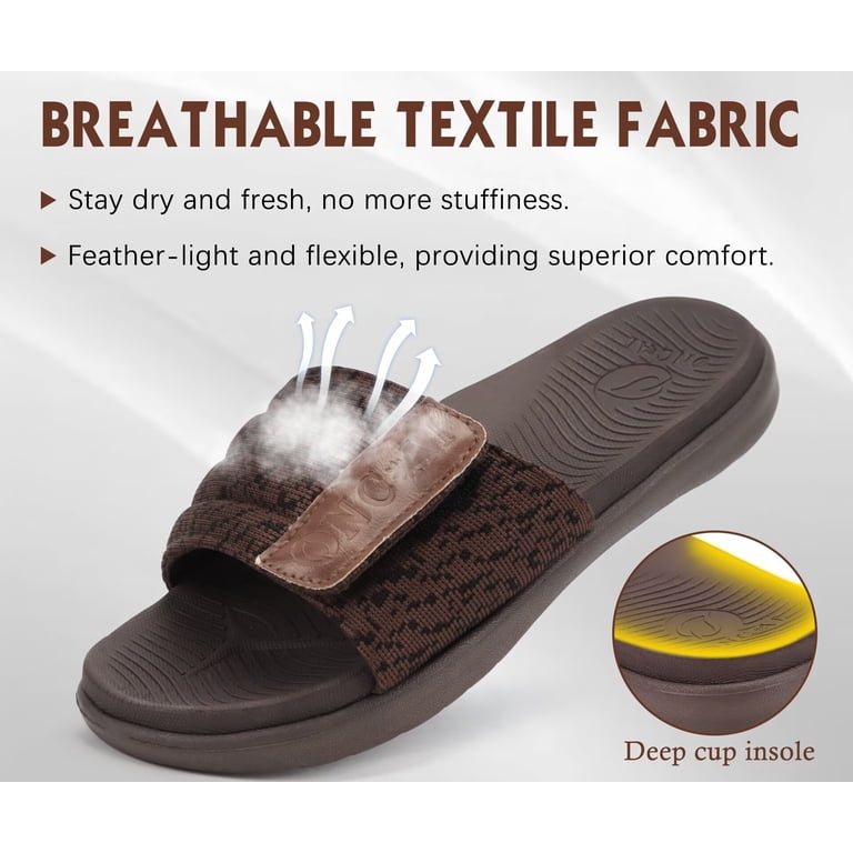 ONCAI Mens Slides Sandals Open Toe Athletic Adjustable  display picture 1