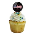 thumbnail image 5 of Batman USA American Flag Shield Logo Cupcake Picks Toppers Decoration Set of 6, 5 of 7