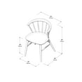 thumbnail image 6 of Plank+Beam Set of 2 Dining Chairs, Solid Wood Kitchen Chair, Black, 6 of 8