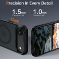 thumbnail image 3 of BENTOBEN Case for iphone Air Compatible with Mag-Safe 6.5" Metal Frame Slim Tpu Matte Shockproof Protective Cover Black, 3 of 7
