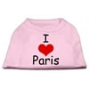 I Love Paris Screen Print Shirts Pink XXL (18)