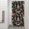 thumbnail image 2 of Schnauzer with Pioneer Flower Shower Curtain 36"x72" ,Bathroom Decorative Shower Curtains Set with 12 Hooks,Modern Waterproof Washable Shower Curtain, 2 of 6